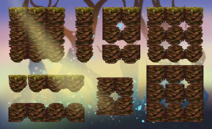 幻想森林手绘2D主题装饰品 2D Tile Pack - Fantasy Forest v1.0