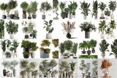97套植物树木盆栽3D模型合集 3DSky Pro 97 Plants 3D Models Collection