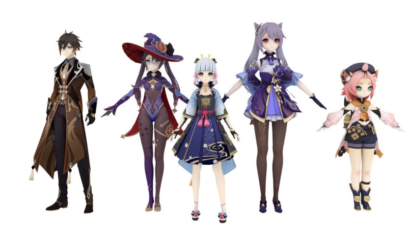 原神人物角色3D模型包（格式： FBX、OBJ、PMX） Genshin Impact FBX OBJ model Pack