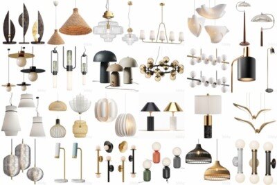 108套高精度灯具3D模型合集 3DSky PRO 108 Lamp 3D model collection
