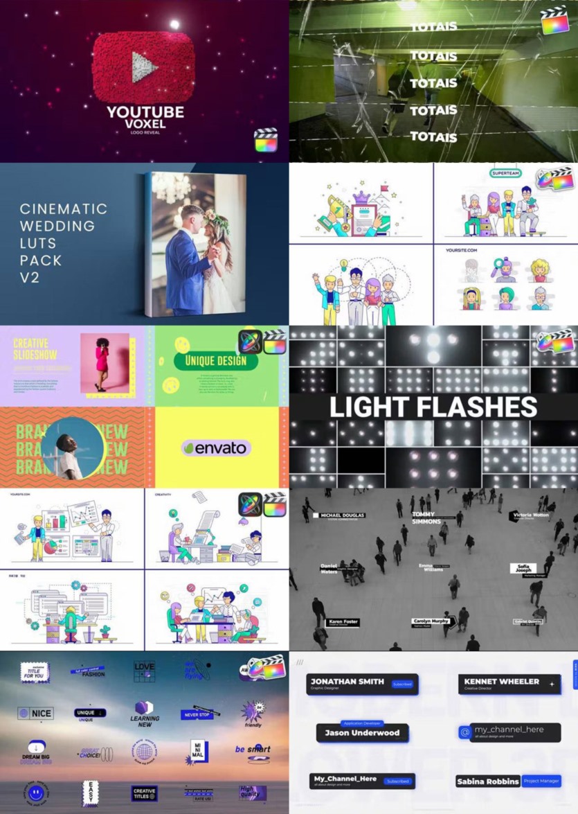 Apple Motion & FCPX 预设、模板、插件素材合集2024年3月第二季