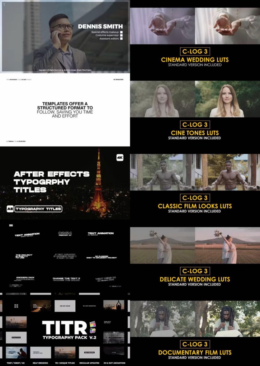 Apple Motion & FCPX 预设、模板、插件素材合集2024年3月第二季