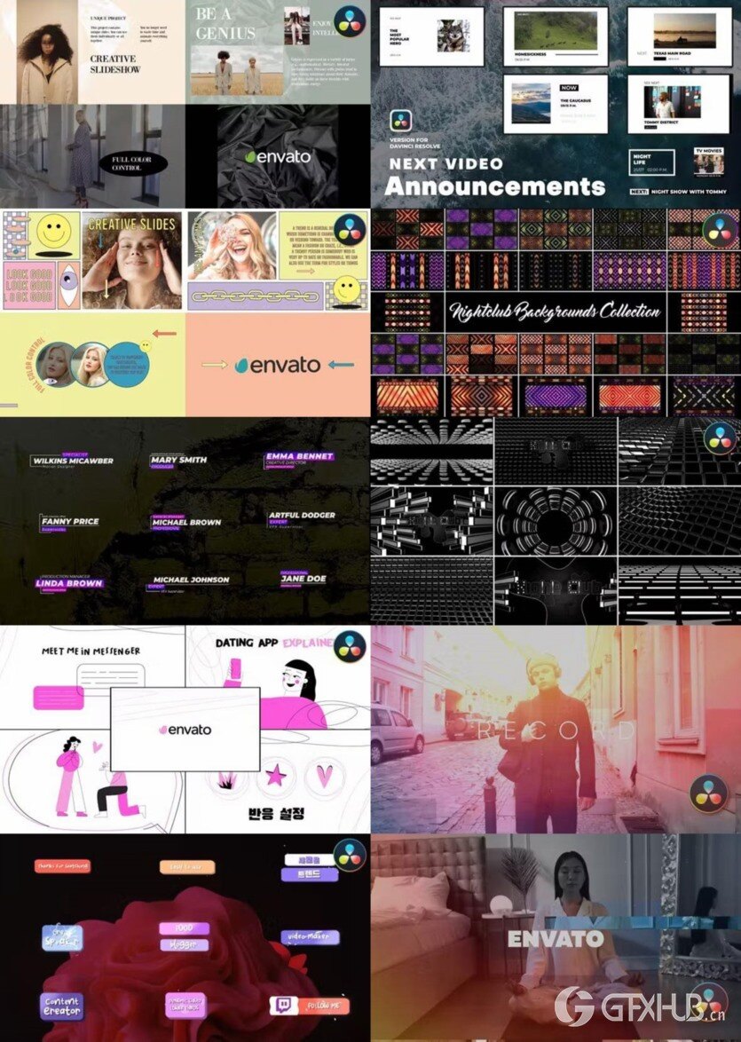 达芬奇 DaVinci Resolve 模板、预设、插件素材合集2024年3月第一季