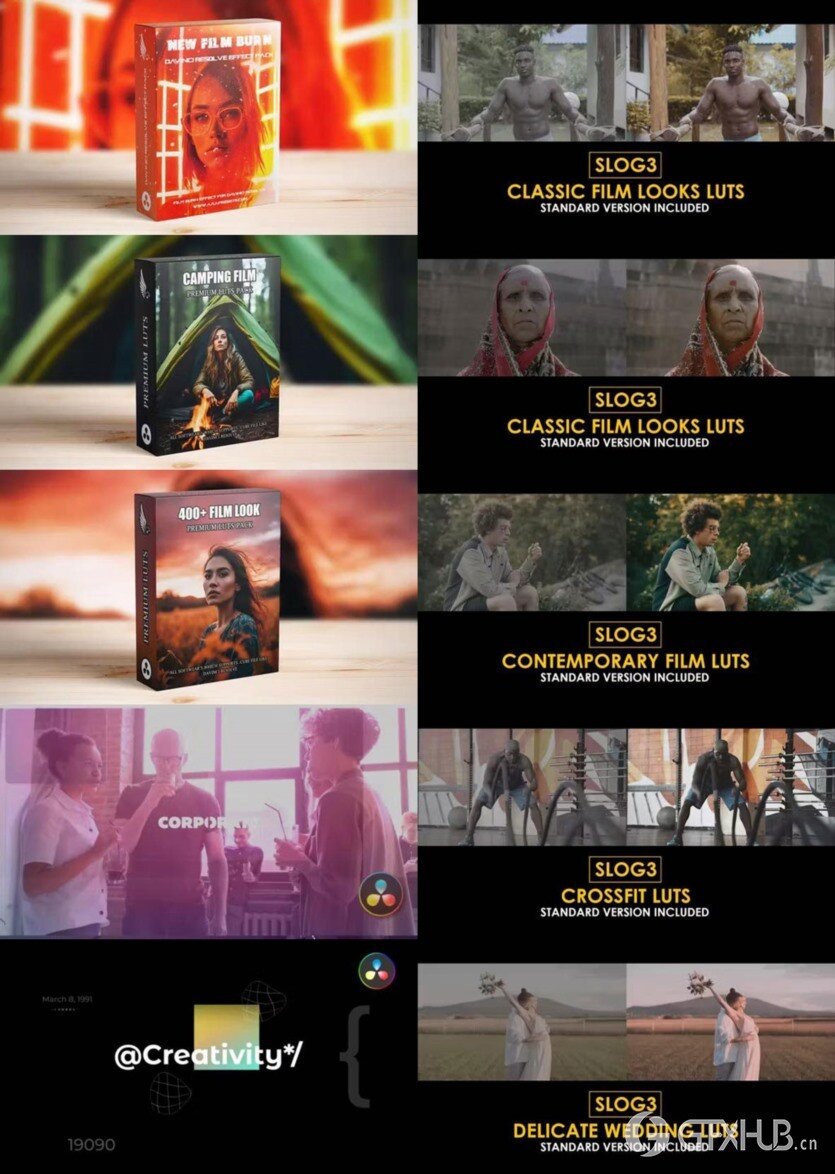 达芬奇 DaVinci Resolve 模板、预设、插件素材合集2024年3月第一季