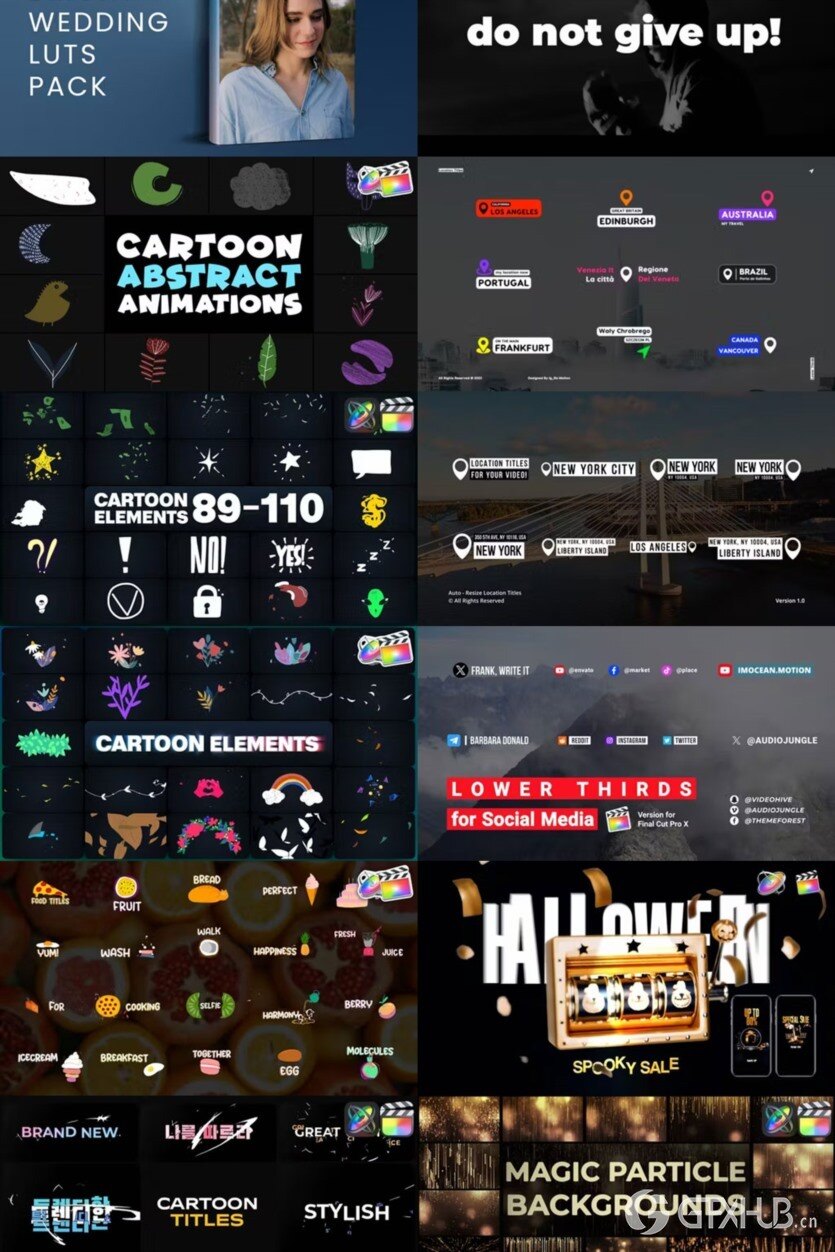 Apple Motion & FCPX 预设、模板、插件素材合集2023年10月第一季