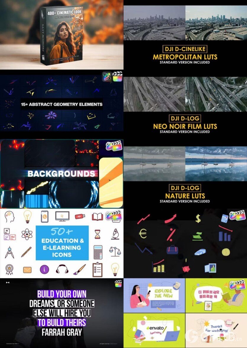 Apple Motion & FCPX 预设、模板、插件素材合集2024年3月第一季