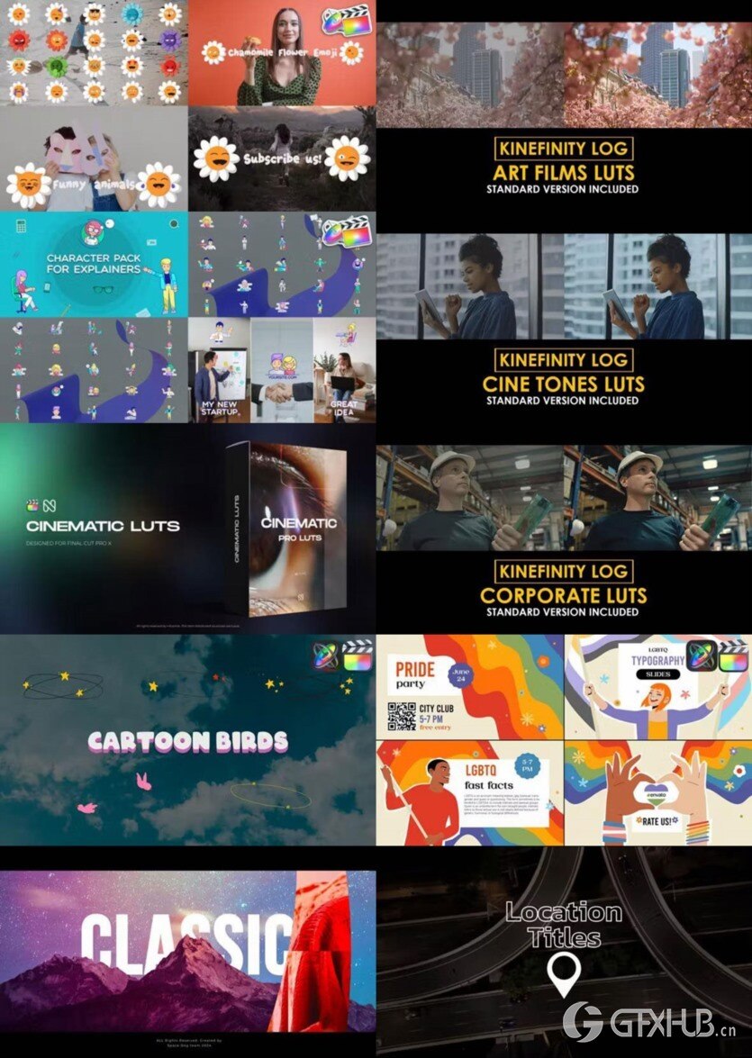 Apple Motion & FCPX 预设、模板、插件素材合集2024年3月第一季