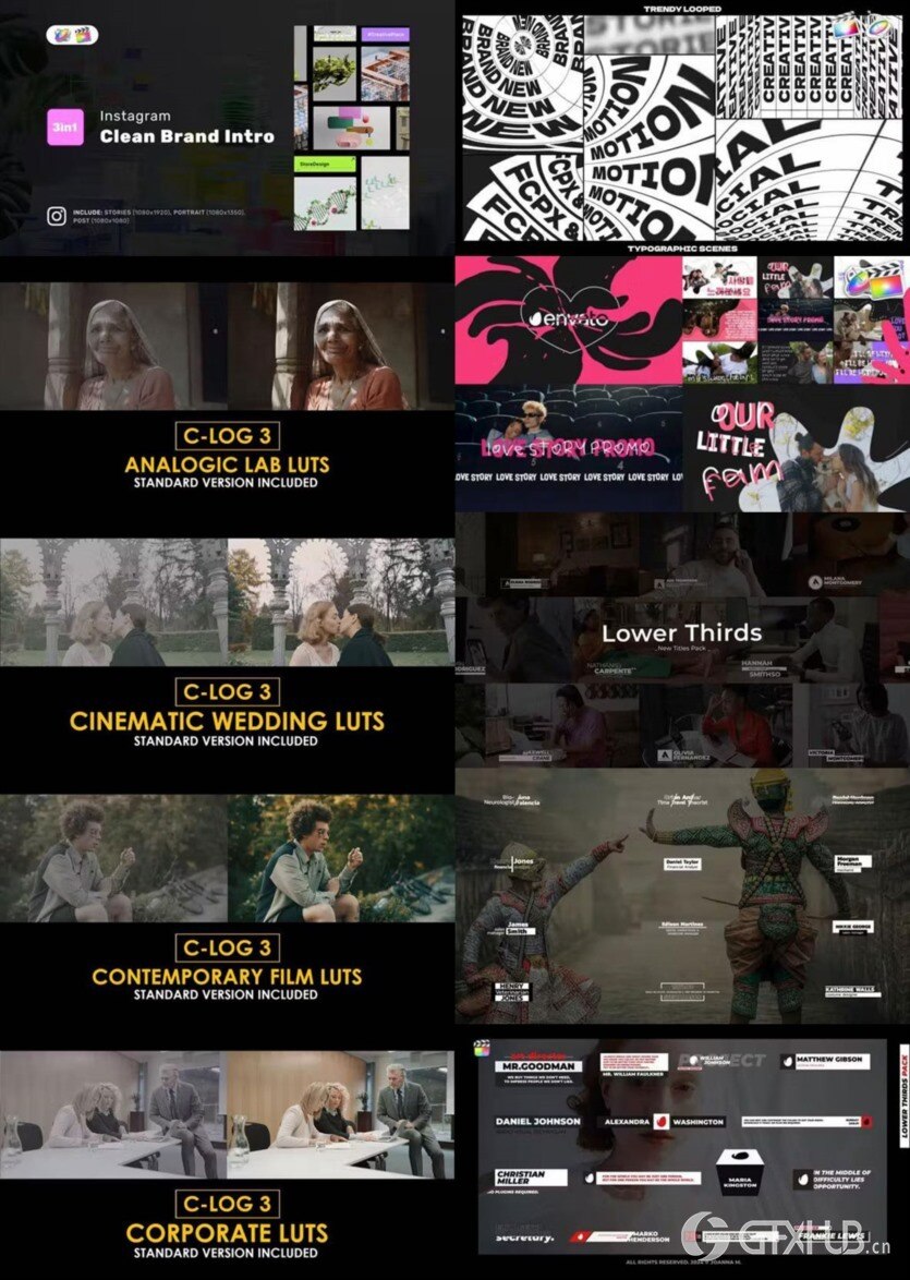 Apple Motion & FCPX 预设、模板、插件素材合集2024年3月第一季