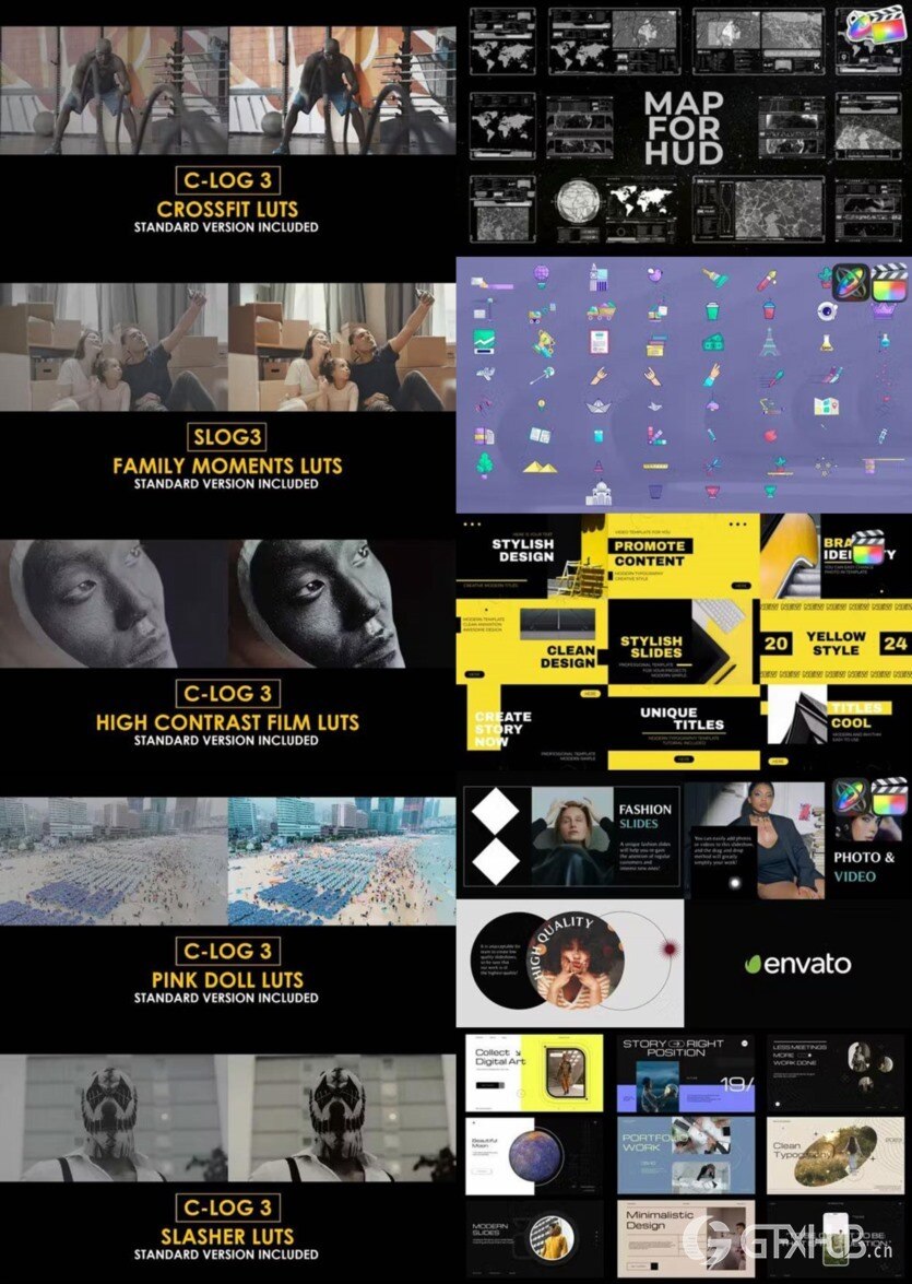 Apple Motion & FCPX 预设、模板、插件素材合集2024年3月第一季