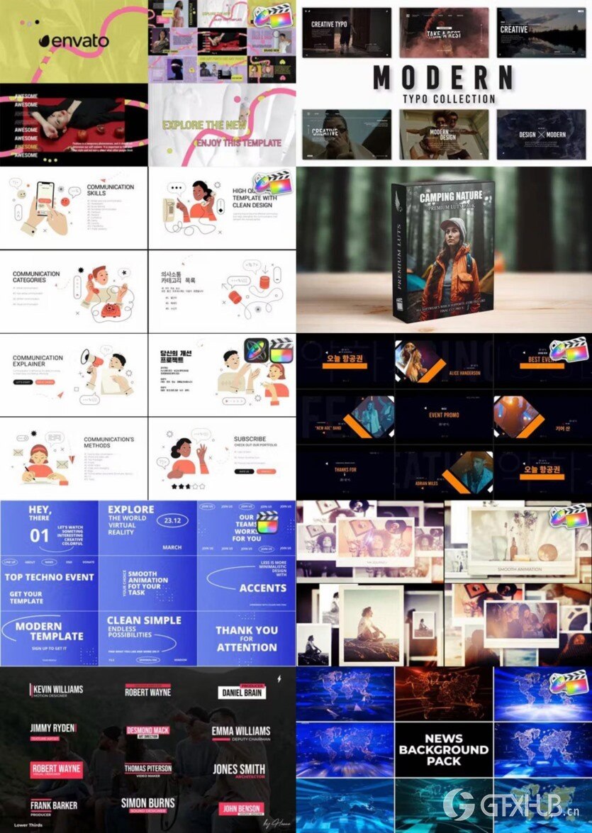 Apple Motion & FCPX 预设、模板、插件素材合集2024年3月第一季