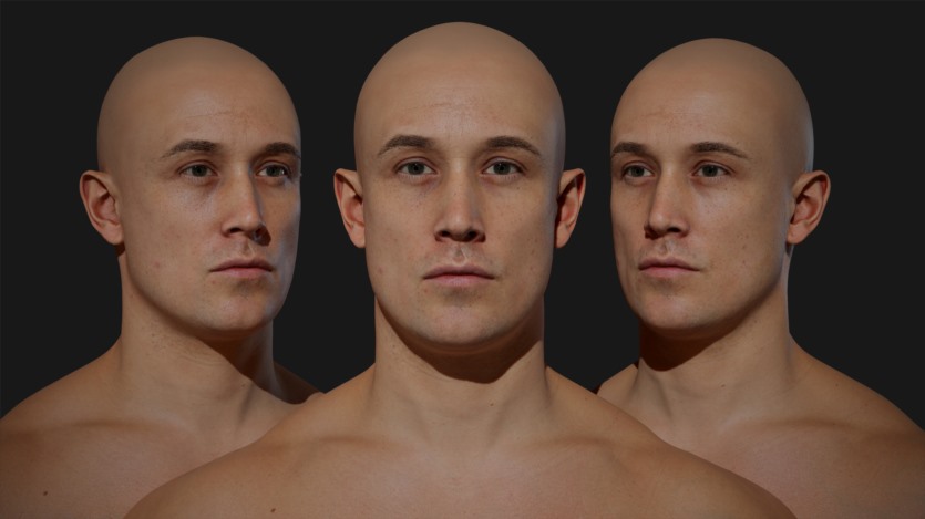 拓扑动画男性身体扫描3D模型 Animation Ready Body Scan / Male 04