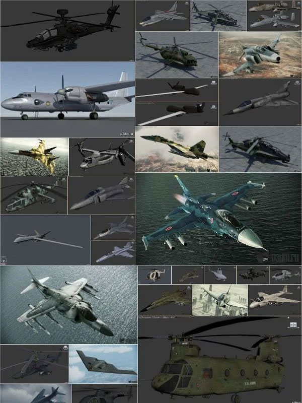 150架战斗机客机飞机3D模型合集 Misc Planes 3D Models Collection