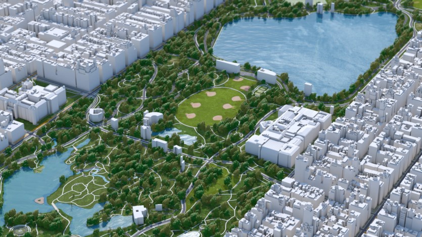 纽约曼哈顿中央公园3D模型 Central Park - Manhattan NY