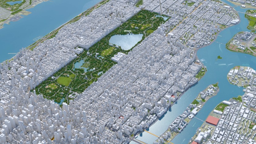 纽约曼哈顿中央公园3D模型 Central Park - Manhattan NY