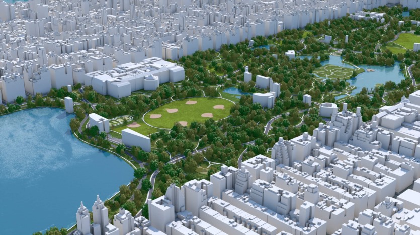 纽约曼哈顿中央公园3D模型 Central Park - Manhattan NY