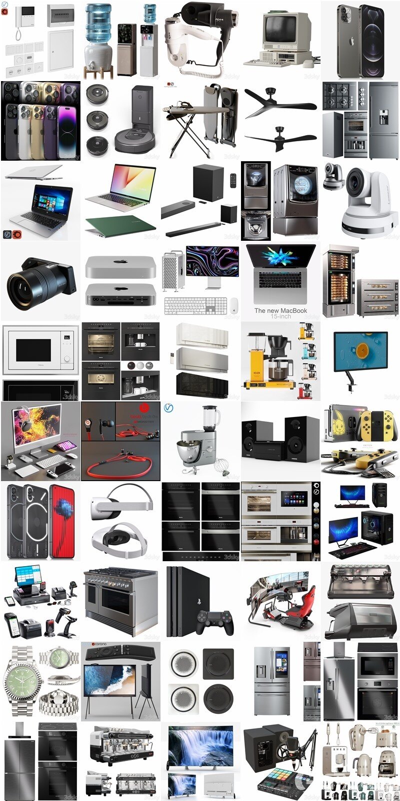 3dsky Pro 国外室内沙发椅子床具柜子灯具数码家电3D模型合辑2024年3月第4季 | 385套 | 15.6GB