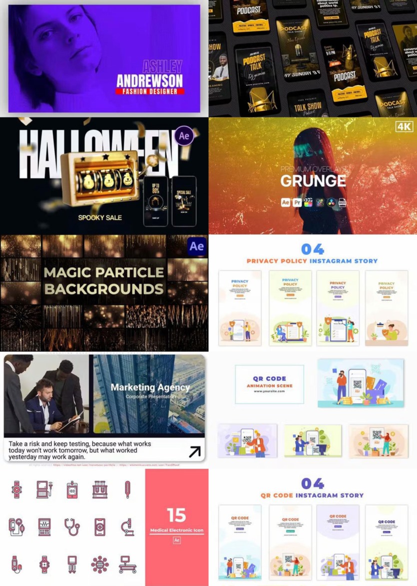 After Effects AE模版素材合集2023年第1季 After Effects Video Template Bundle 2023 Vol.1