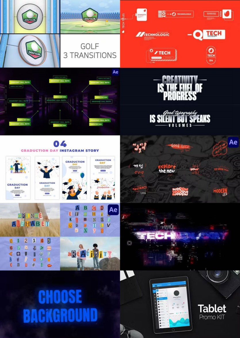 After Effects AE模版素材合集2023年第1季 After Effects Video Template Bundle 2023 Vol.1