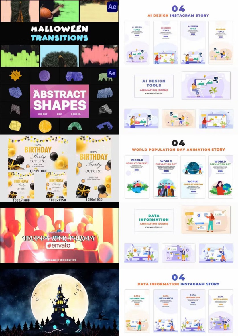 After Effects AE模版素材合集2023年第1季 After Effects Video Template Bundle 2023 Vol.1