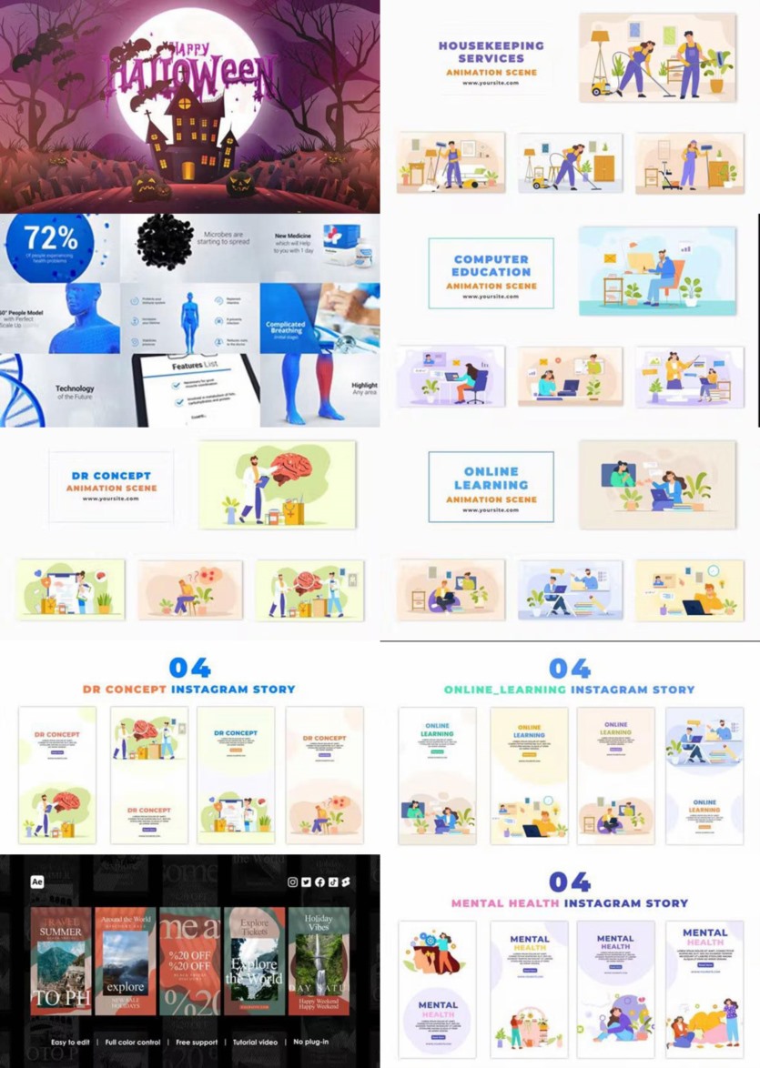 After Effects AE模版素材合集2023年第1季 After Effects Video Template Bundle 2023 Vol.1