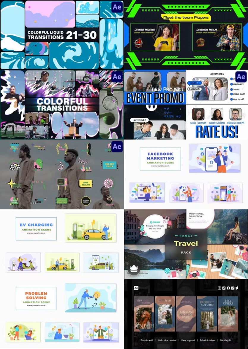 After Effects AE模版素材合集2023年第2季 After Effects Video Template Bundle 2023 Vol.2