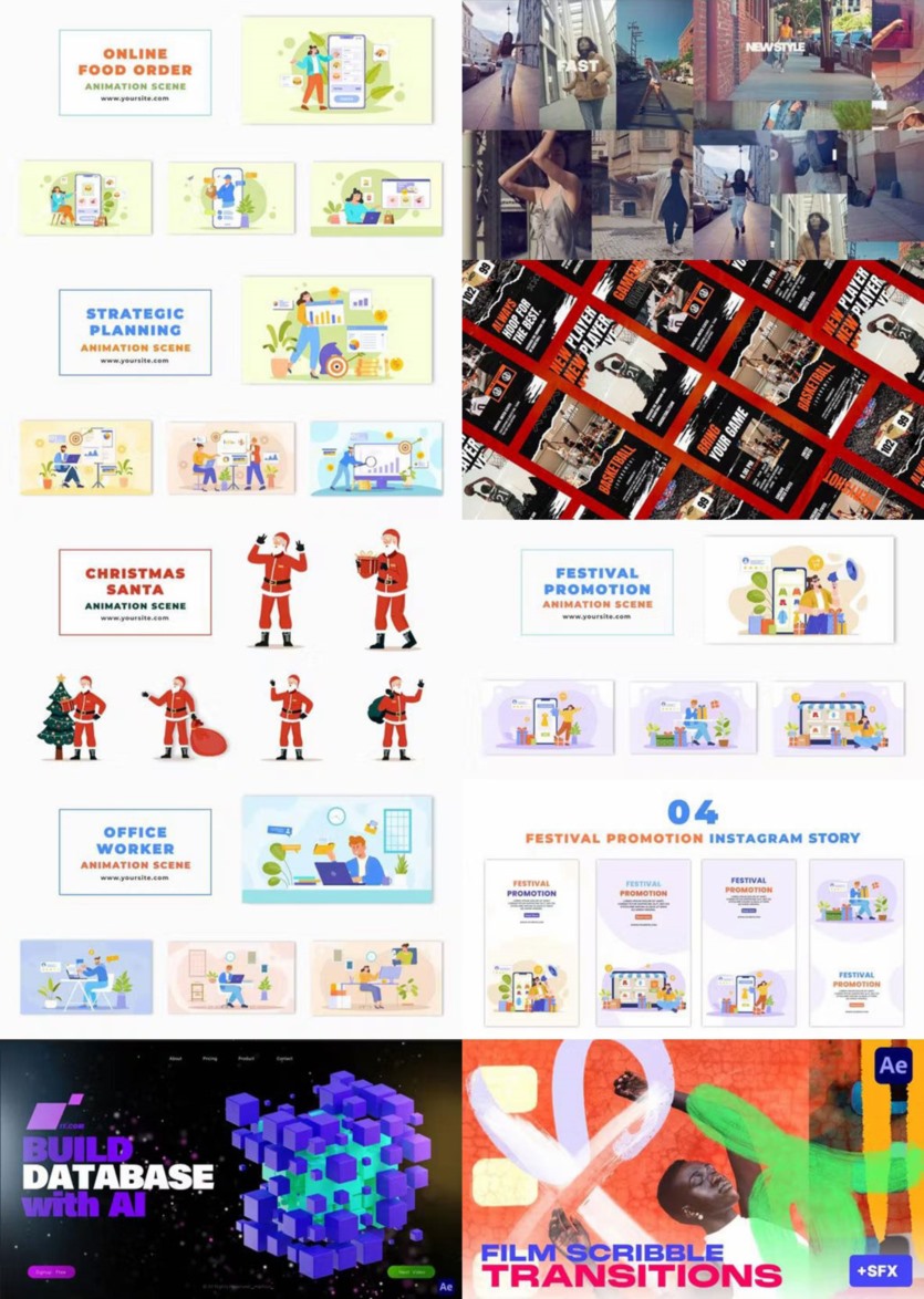 After Effects AE模版素材合集2023年第2季 After Effects Video Template Bundle 2023 Vol.2