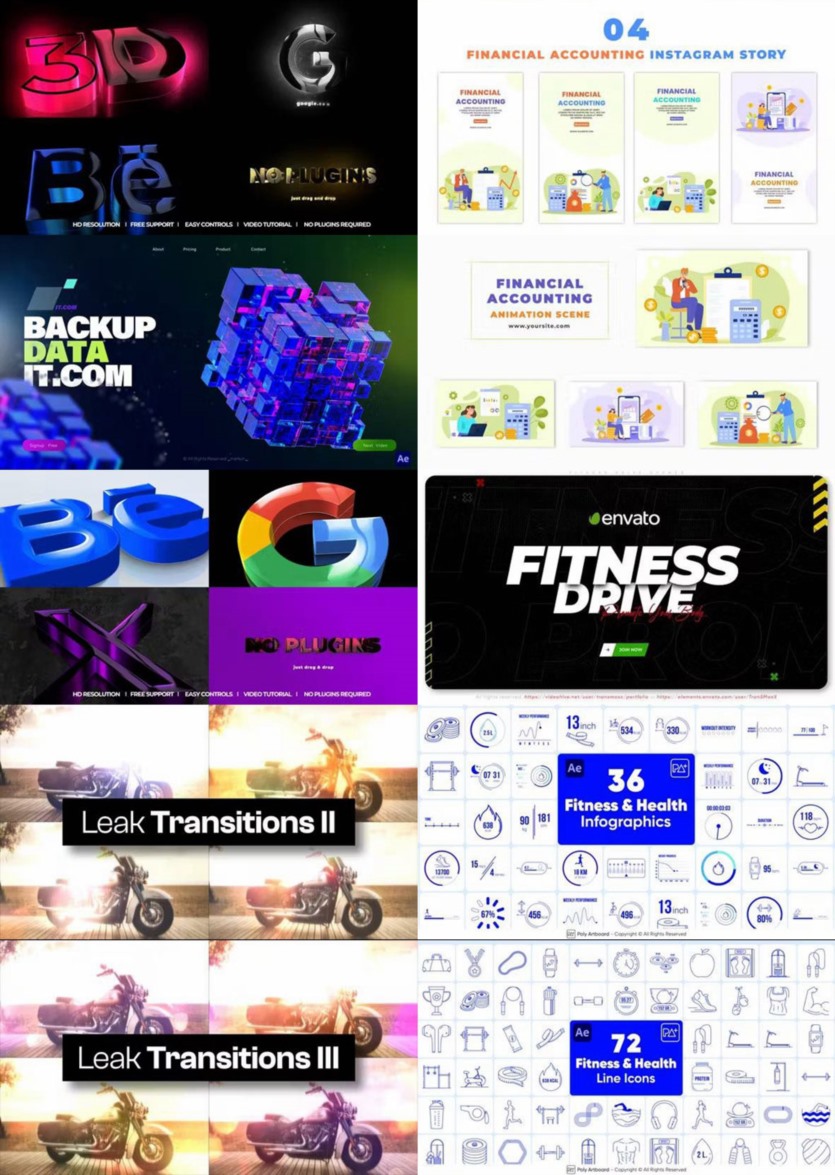After Effects AE模版素材合集2023年第2季 After Effects Video Template Bundle 2023 Vol.2