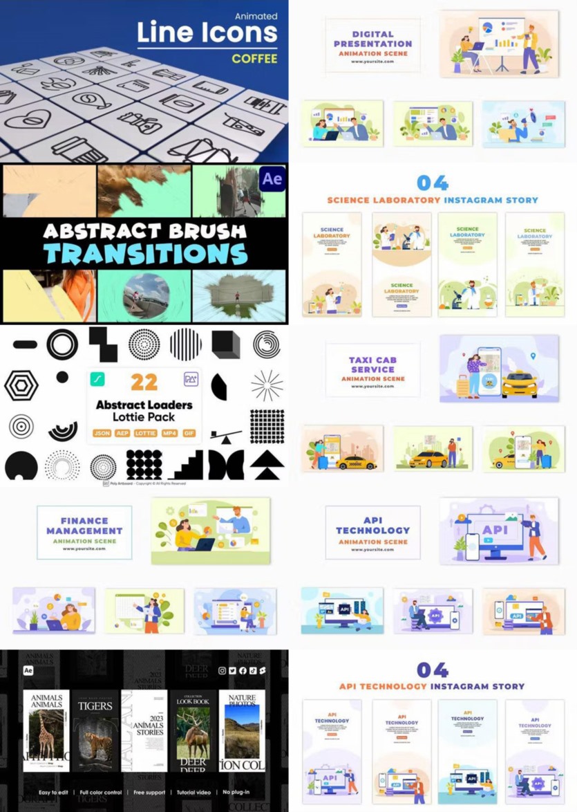 After Effects AE模版素材合集2023年第2季 After Effects Video Template Bundle 2023 Vol.2