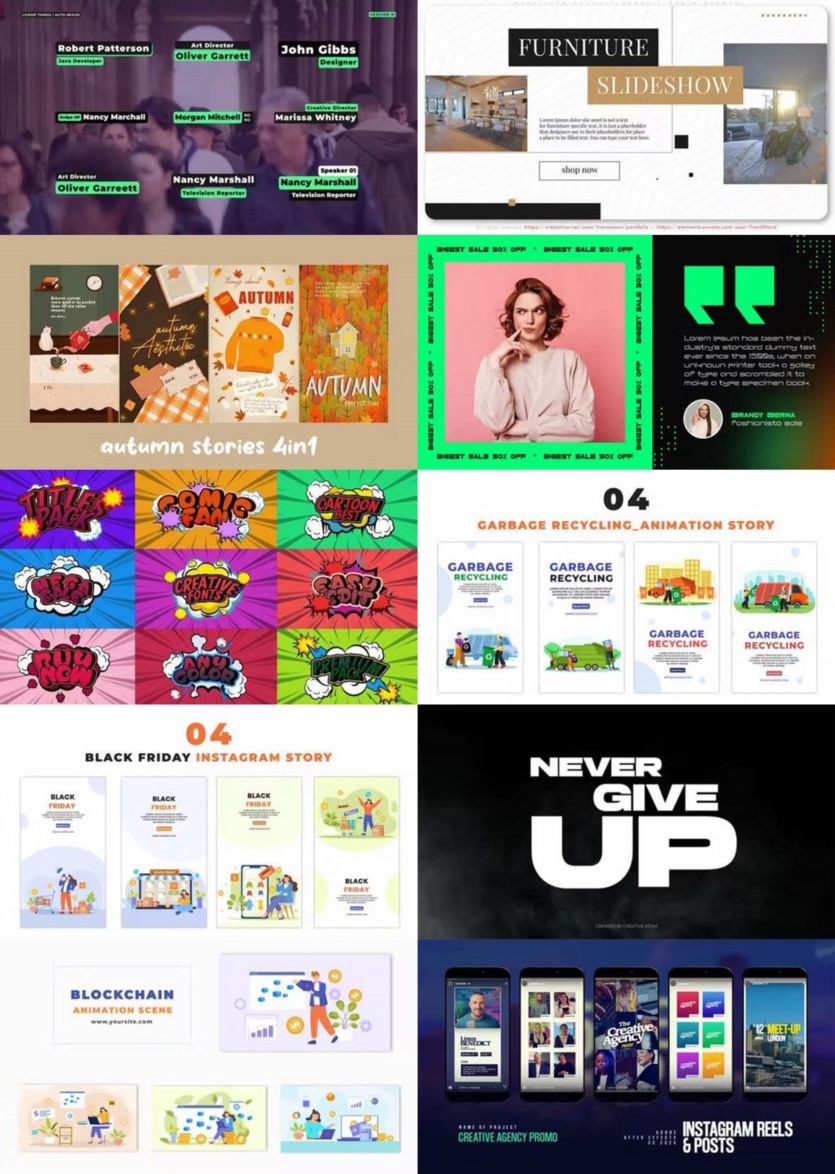 After Effects AE模版素材合集2023年第2季 After Effects Video Template Bundle 2023 Vol.2
