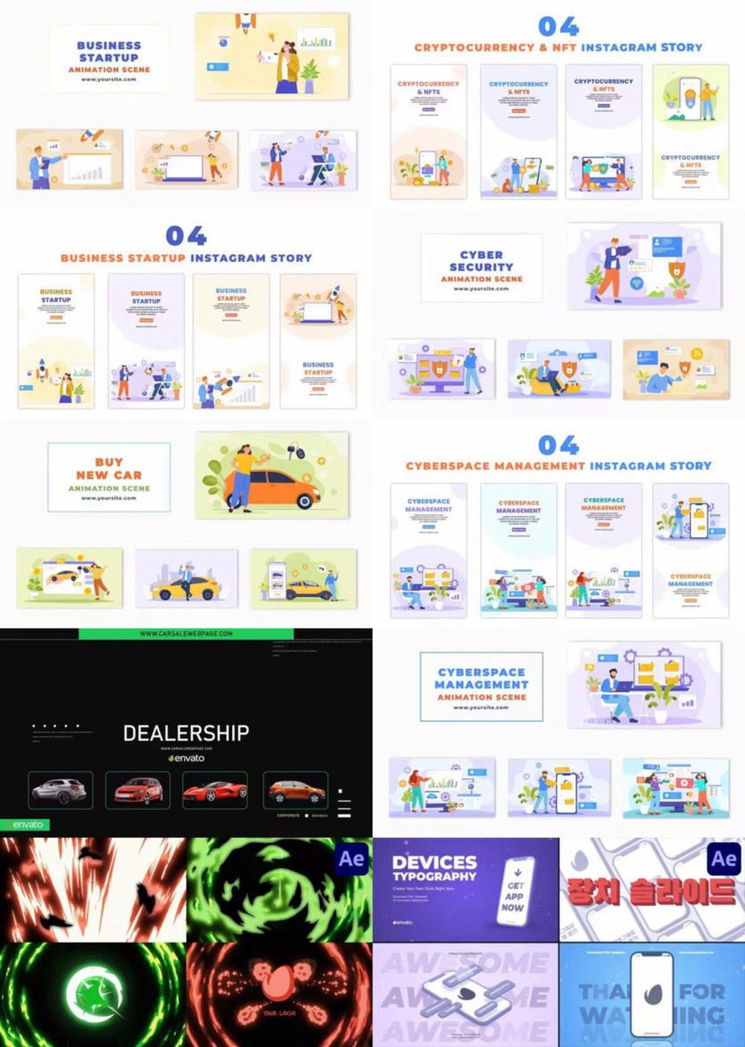 After Effects AE模版素材合集2023年第2季 After Effects Video Template Bundle 2023 Vol.2
