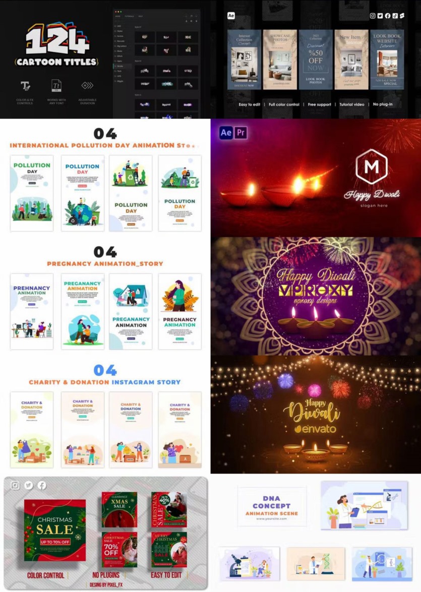 After Effects AE模版素材合集2023年第2季 After Effects Video Template Bundle 2023 Vol.2