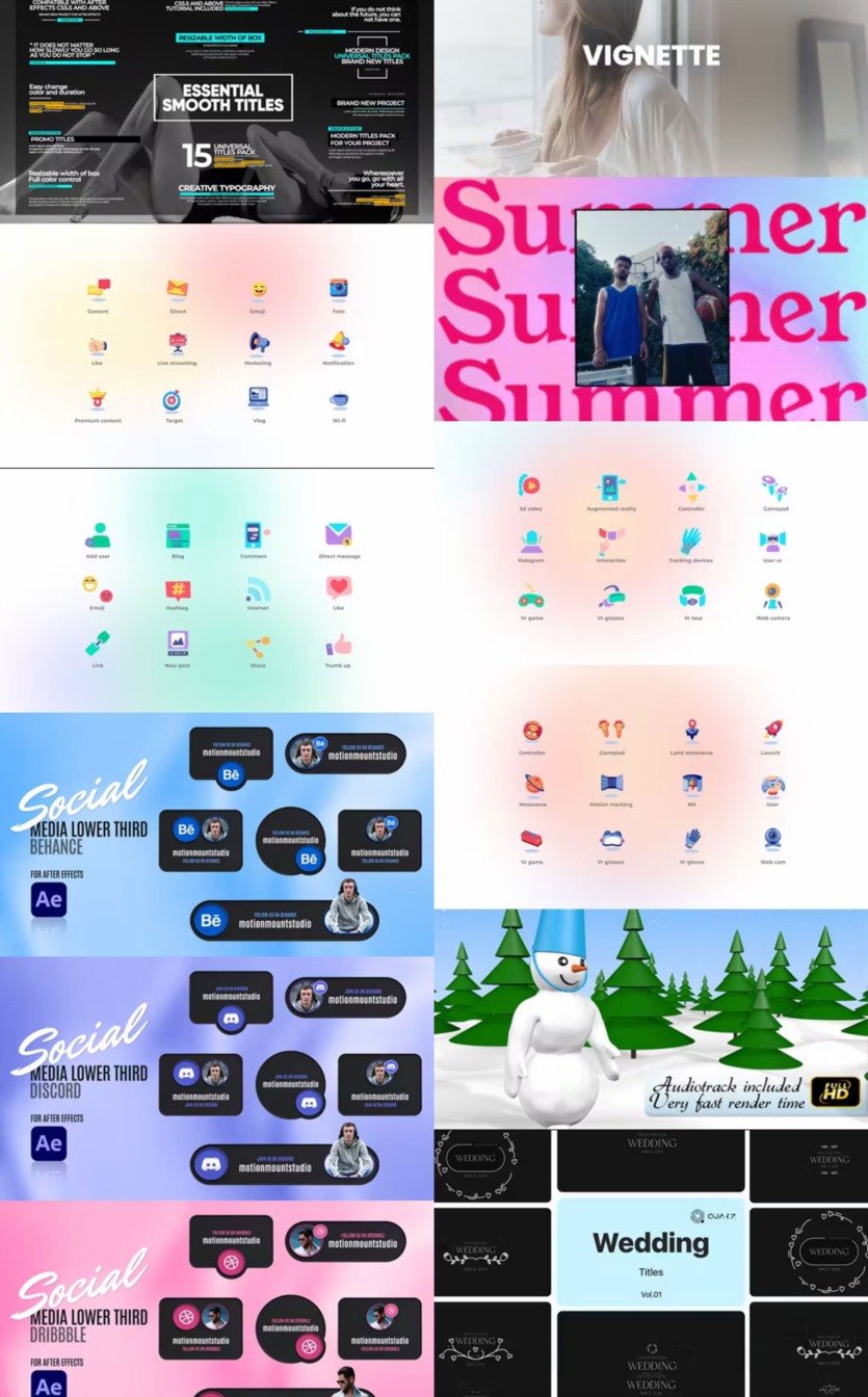 After Effects AE模版素材合集2023年第3季 After Effects Video Template Bundle 2023 Vol.3