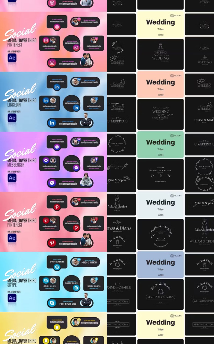 After Effects AE模版素材合集2023年第3季 After Effects Video Template Bundle 2023 Vol.3