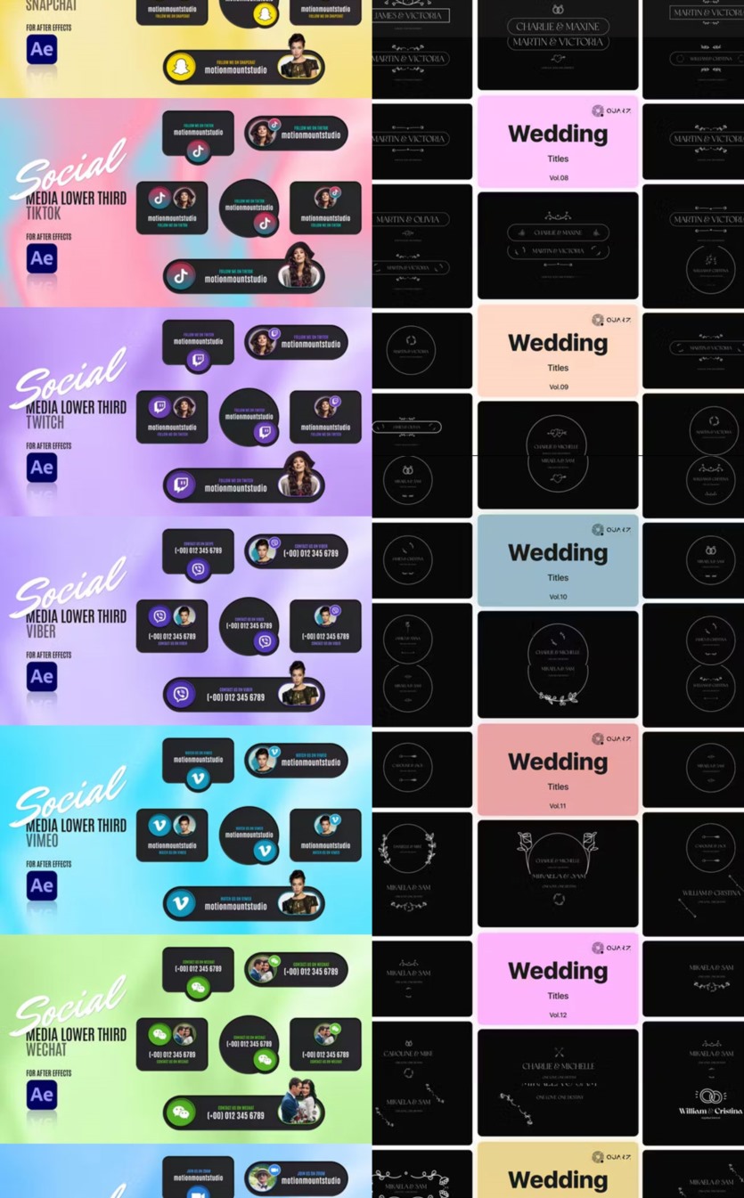 After Effects AE模版素材合集2023年第3季 After Effects Video Template Bundle 2023 Vol.3