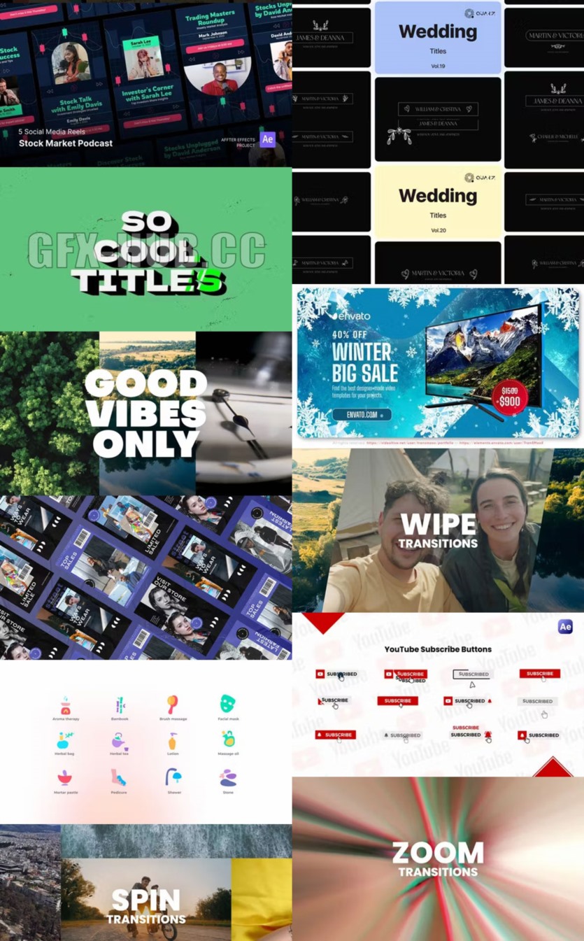 After Effects AE模版素材合集2023年第3季 After Effects Video Template Bundle 2023 Vol.3
