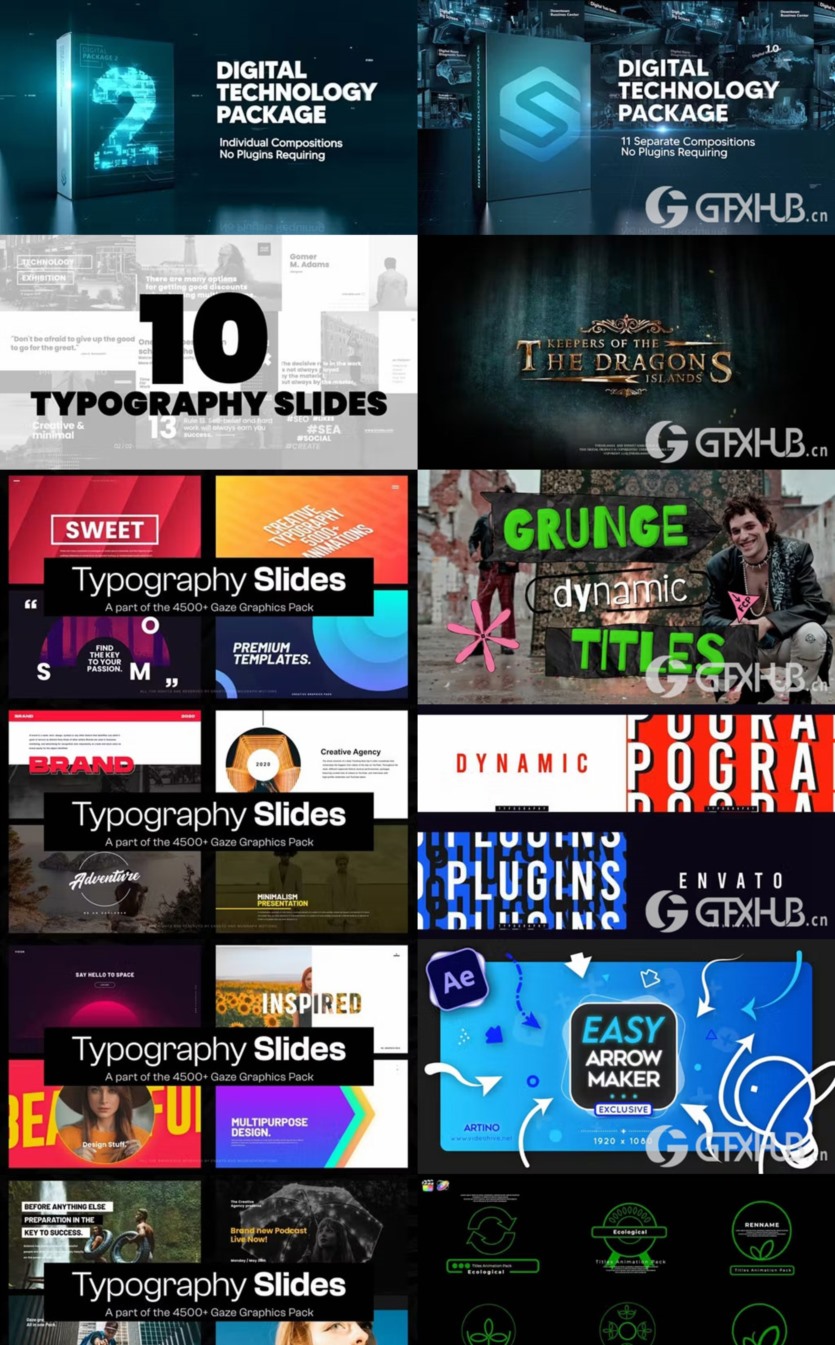 After Effects AE模版素材合集2023年第4季 After Effects Video Template Bundle 2023 Vol.4