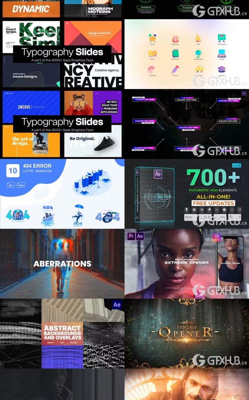 After Effects AE模版素材合集2023年第4季 After Effects Video Template Bundle 2023 Vol.4
