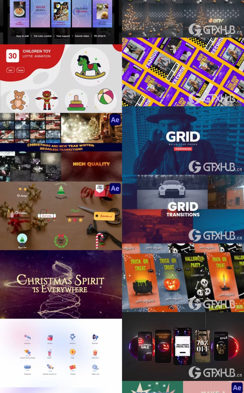 After Effects AE模版素材合集2023年第4季 After Effects Video Template Bundle 2023 Vol.4