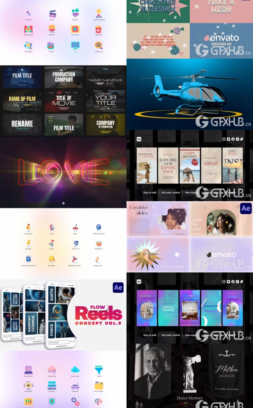 After Effects AE模版素材合集2023年第4季 After Effects Video Template Bundle 2023 Vol.4