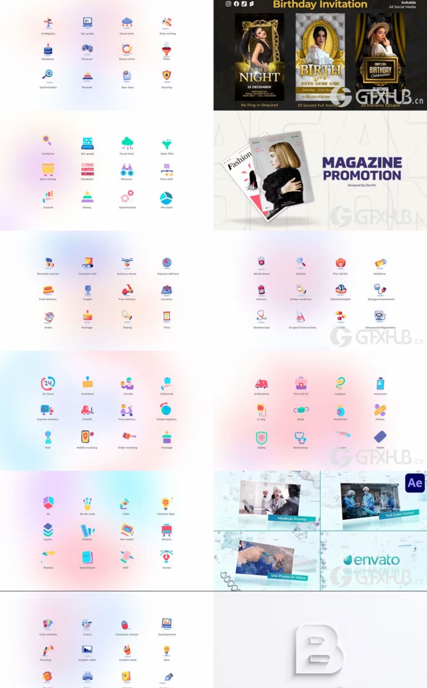 After Effects AE模版素材合集2023年第4季 After Effects Video Template Bundle 2023 Vol.4