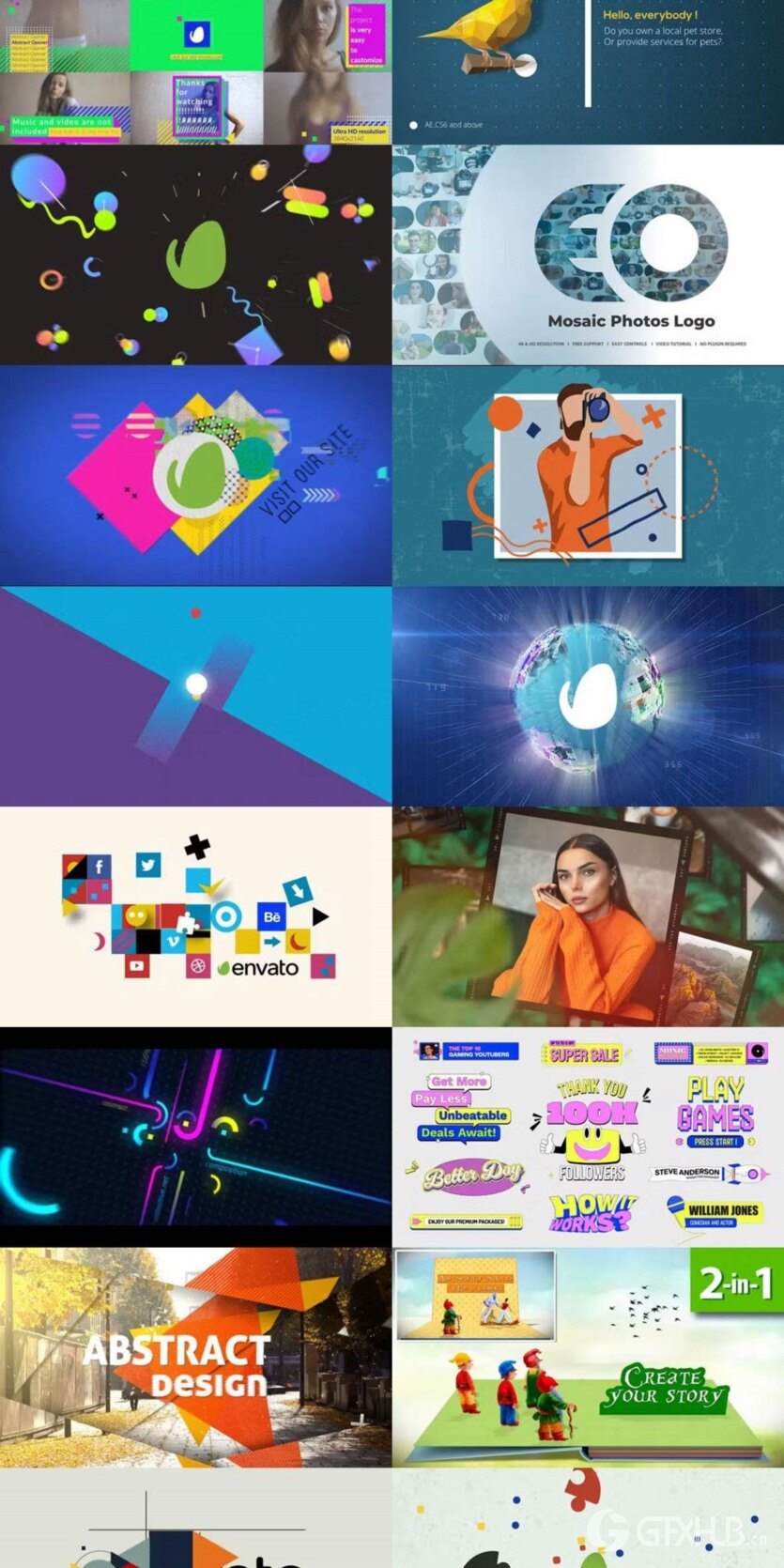 After Effects AE模版素材合集2024年第1季 After Effects Video Template Bundle 2024 Vol.1