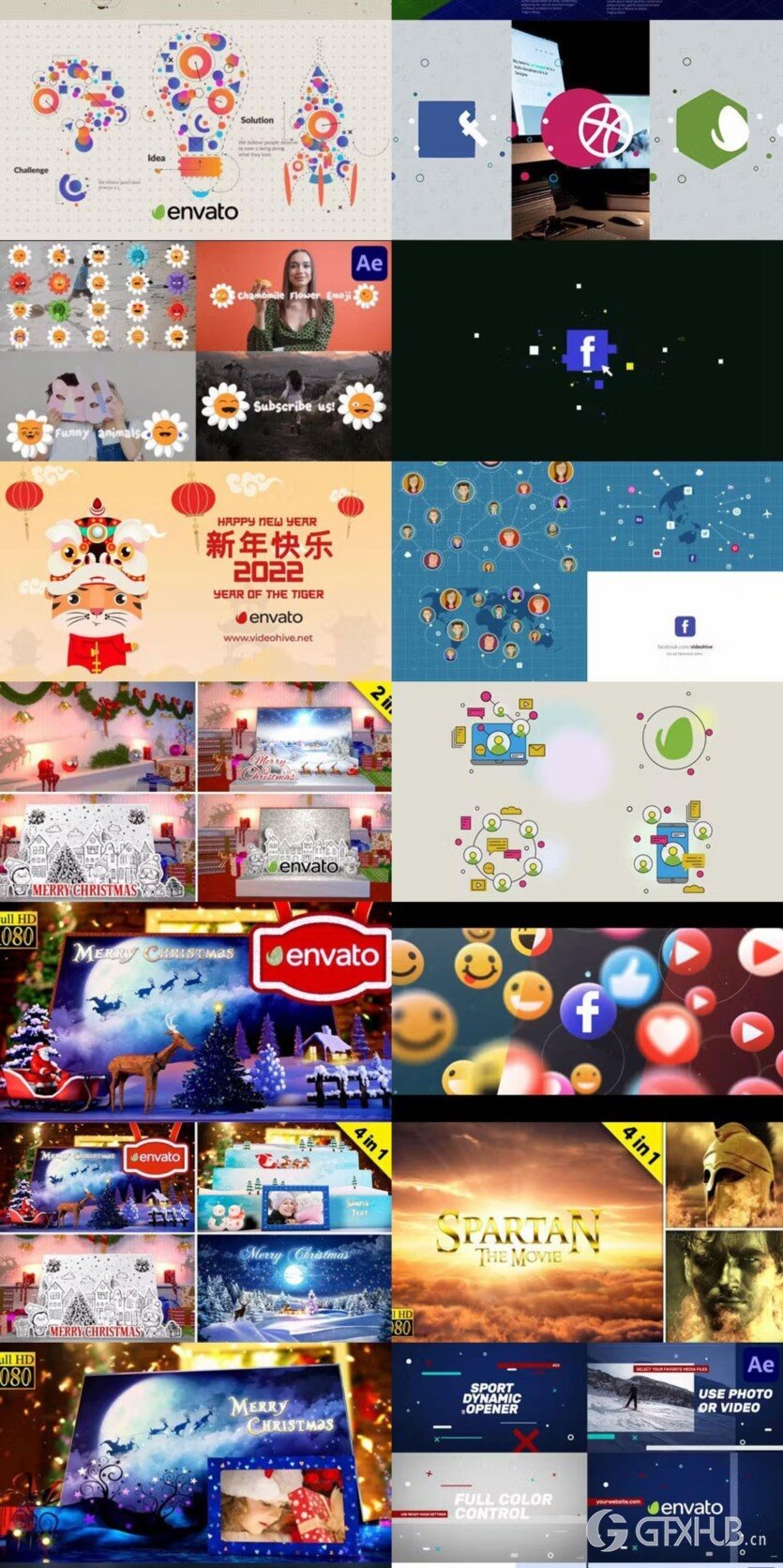 After Effects AE模版素材合集2024年第1季 After Effects Video Template Bundle 2024 Vol.1