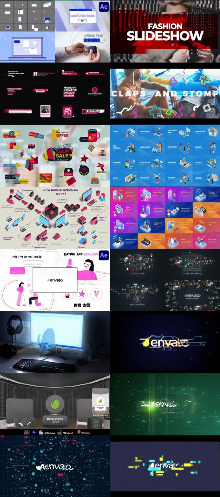 After Effects AE模版素材合集2024年第1季 After Effects Video Template Bundle 2024 Vol.1