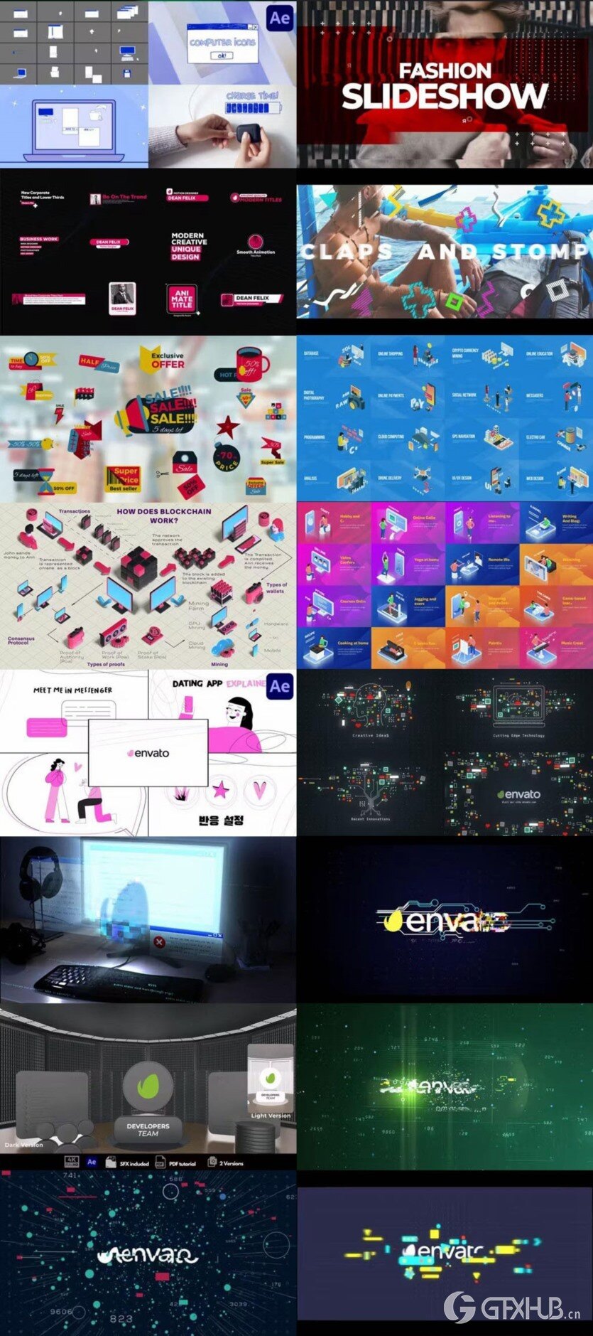 After Effects AE模版素材合集2024年第1季 After Effects Video Template Bundle 2024 Vol.1