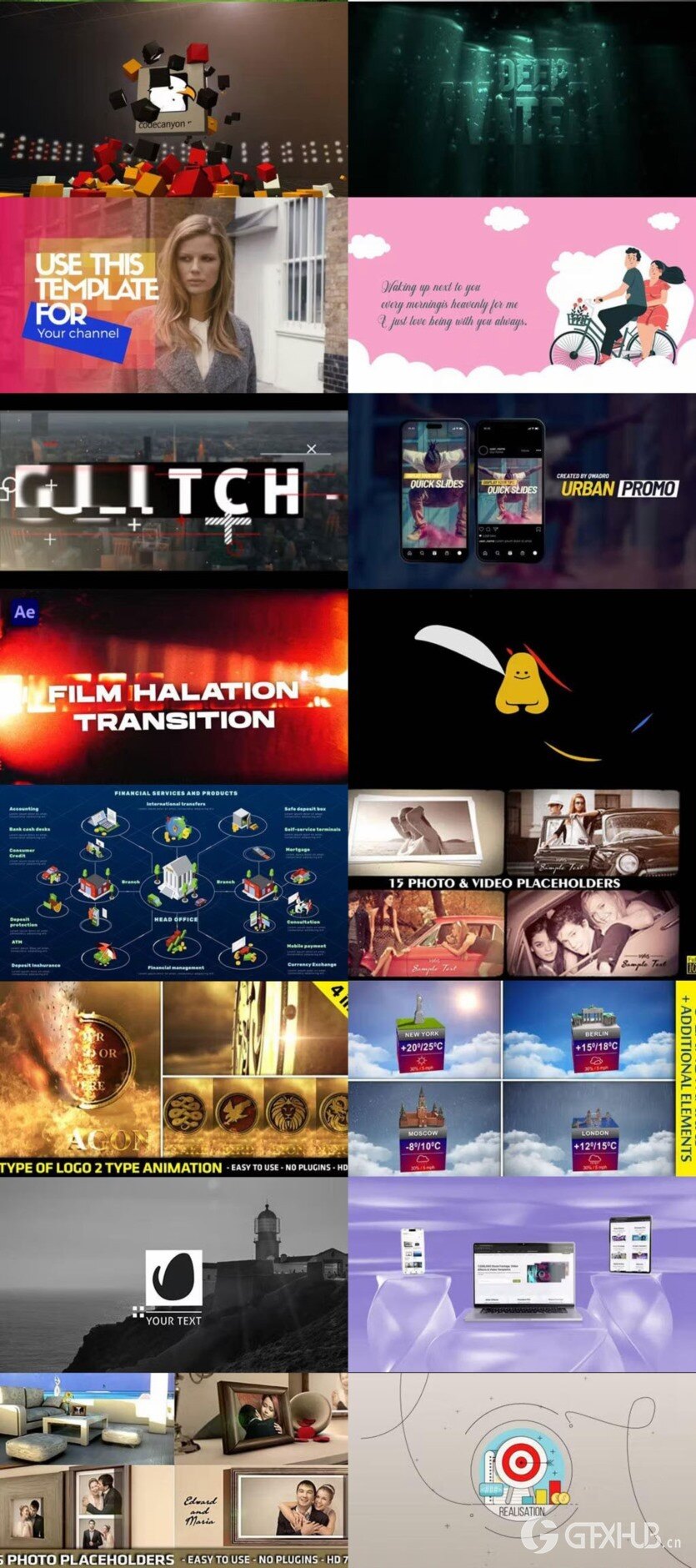 After Effects AE模版素材合集2024年第1季 After Effects Video Template Bundle 2024 Vol.1