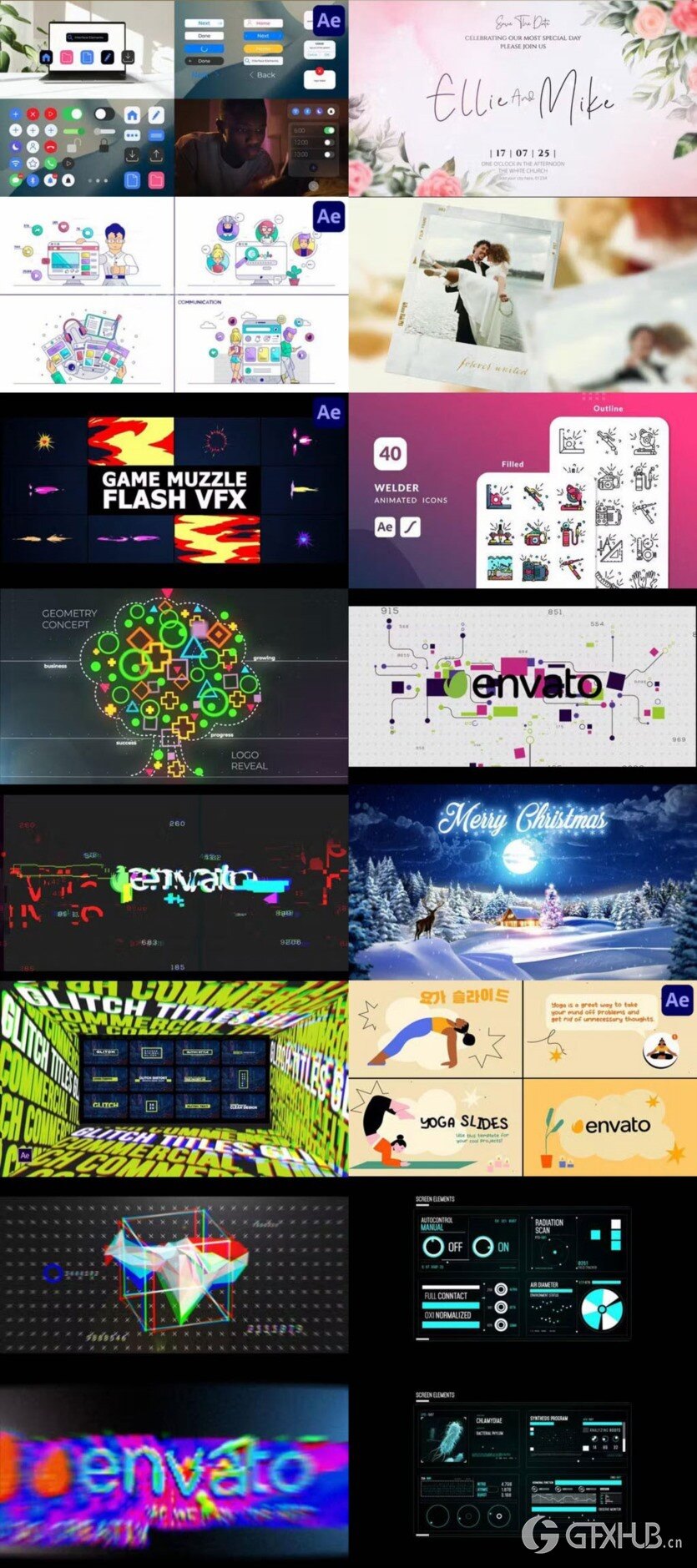 After Effects AE模版素材合集2024年第1季 After Effects Video Template Bundle 2024 Vol.1