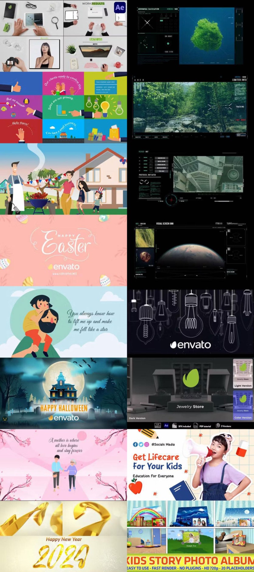 After Effects AE模版素材合集2024年第1季 After Effects Video Template Bundle 2024 Vol.1