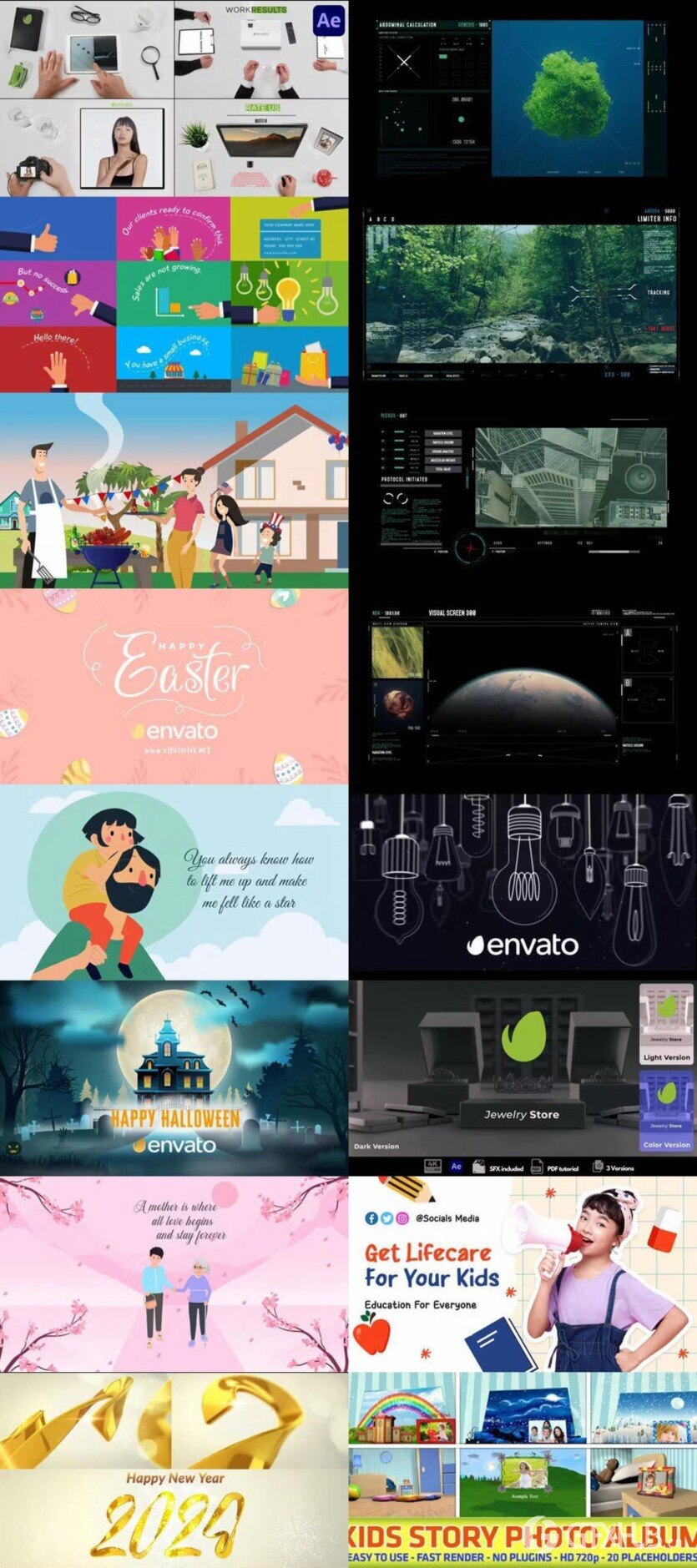 After Effects AE模版素材合集2024年第1季 After Effects Video Template Bundle 2024 Vol.1