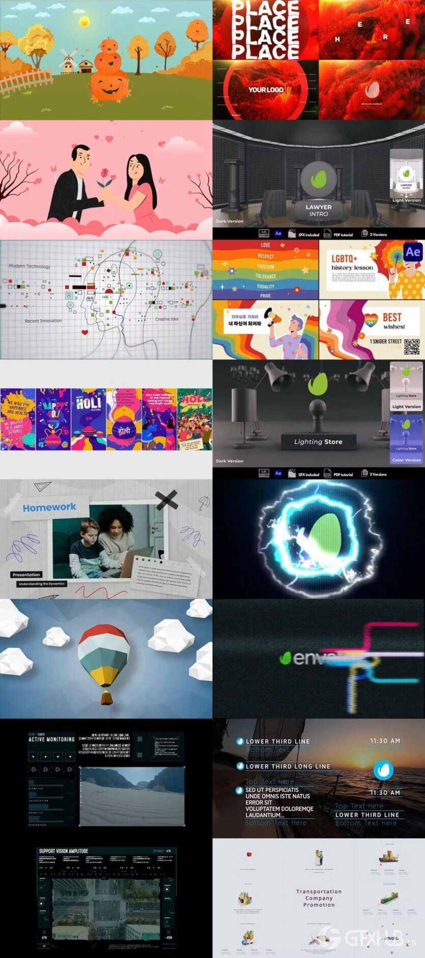 After Effects AE模版素材合集2024年第1季 After Effects Video Template Bundle 2024 Vol.1