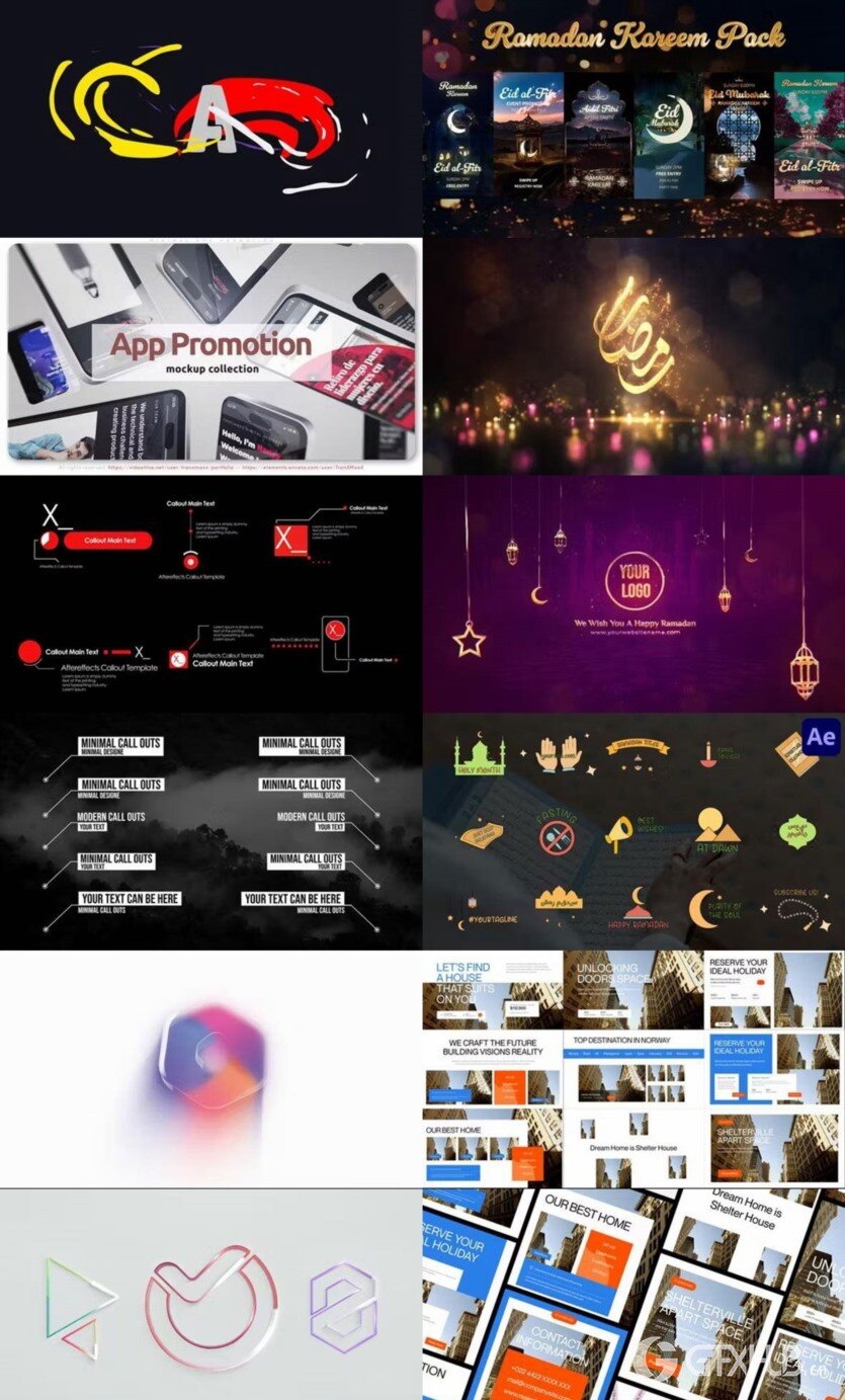 After Effects AE模版素材合集2024年第2季 After Effects Video Template Bundle 2024 Vol.2
